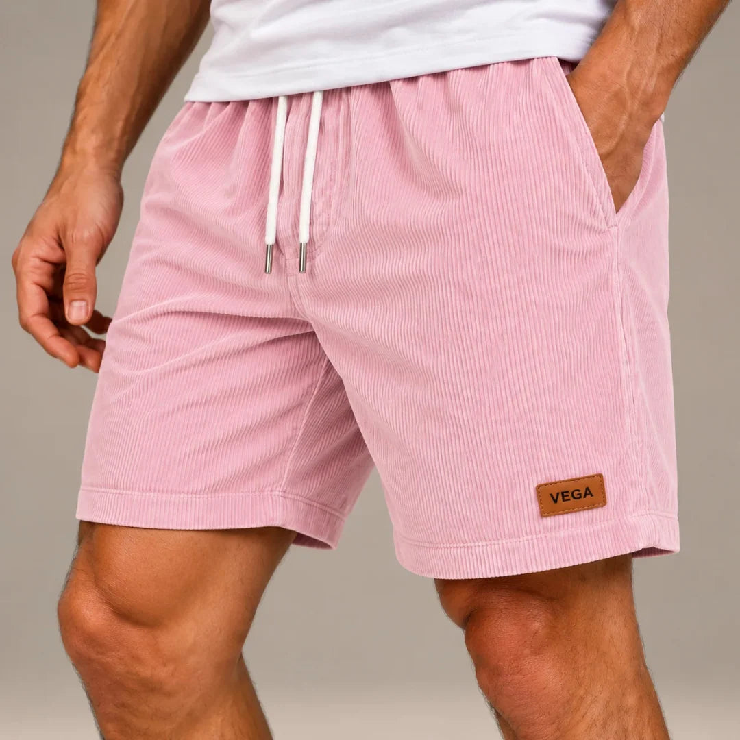 Shorts Bermuda für Herren aus geripptem Cord Samt