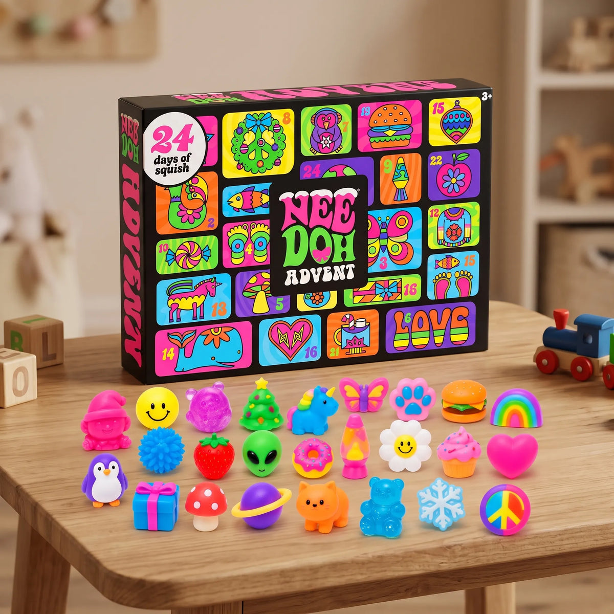 Tägliche Adventsüberraschung – Weihnachtskalender mit 24 Squishies