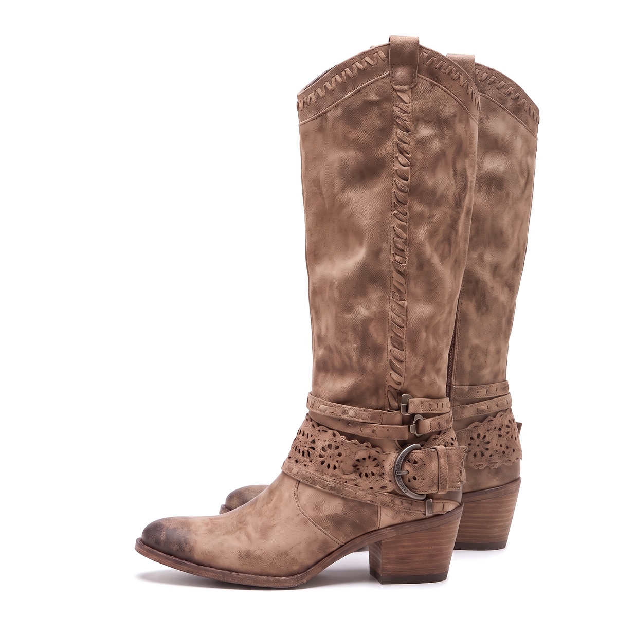 Sophie Westernstiefel mit Riemendetail