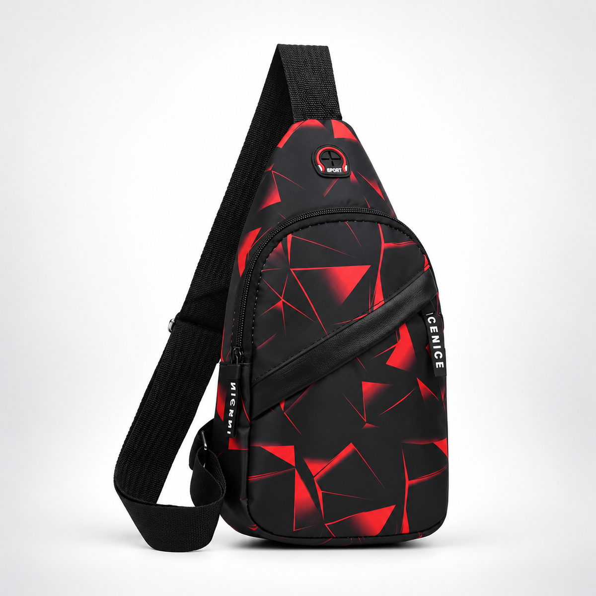 Camp Basel | Slantrix Geometrischer Druck Crossbody-Brusttasche