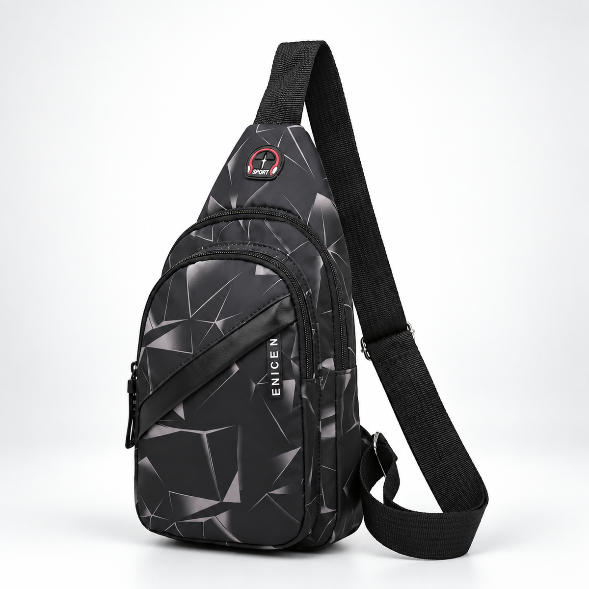Camp Basel | Slantrix Geometrischer Druck Crossbody-Brusttasche