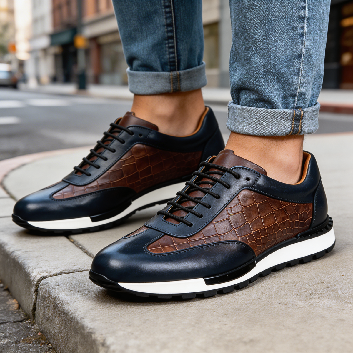 Moretti Leder-Sneakers