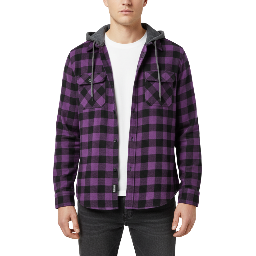 Camp Basel | Thrives Outdoor Langarm-Kapuzen-Flanellhemd