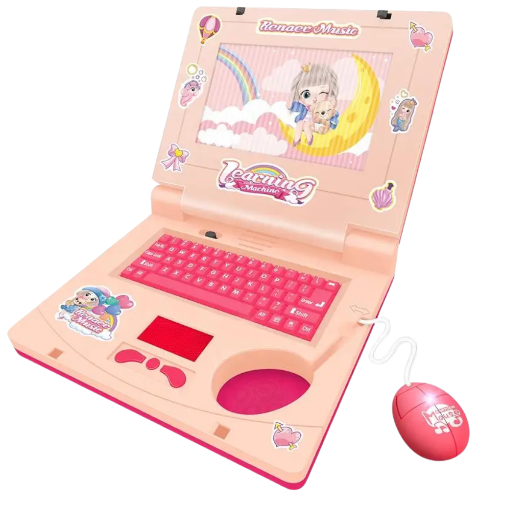 Cartoon-Lernlaptop-Spielzeug mit Musik