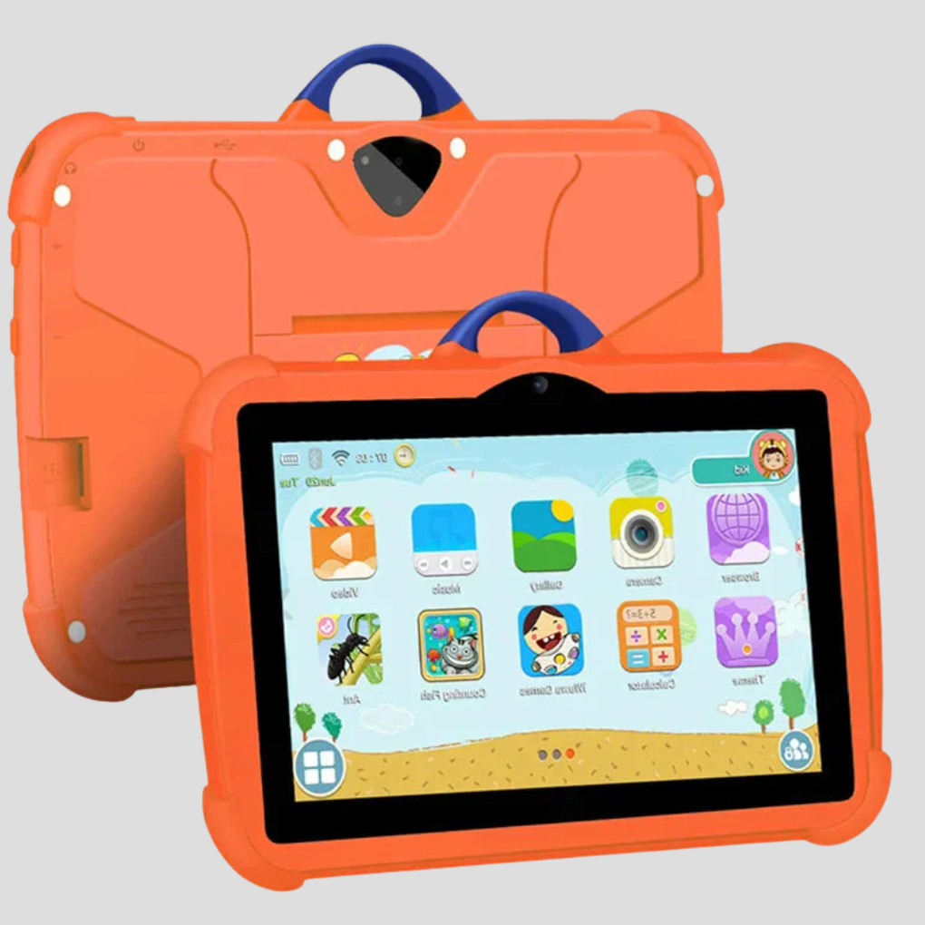 Android Tablet für Kinder mit Kindersicherung und Schutzhülle, 7-Zoll-Display