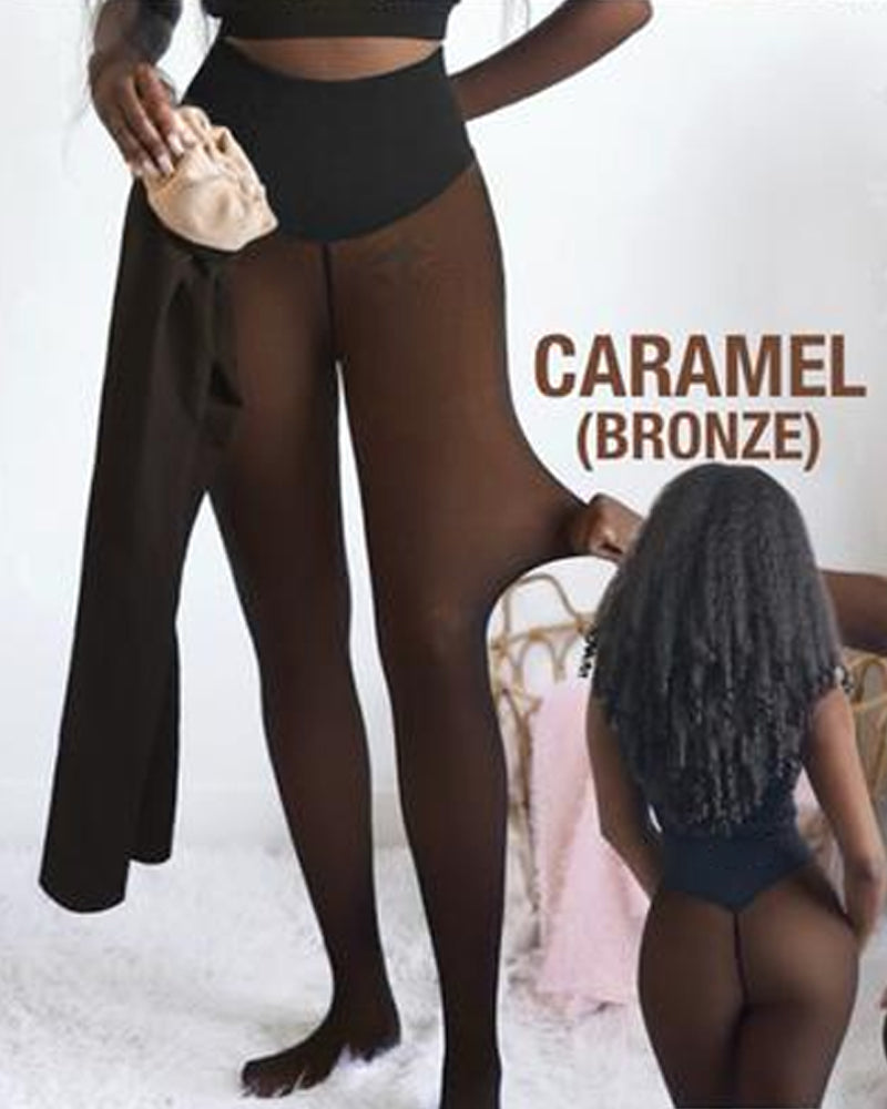 Nahtlose fleeceefütterte Leggings mit hoher Taille