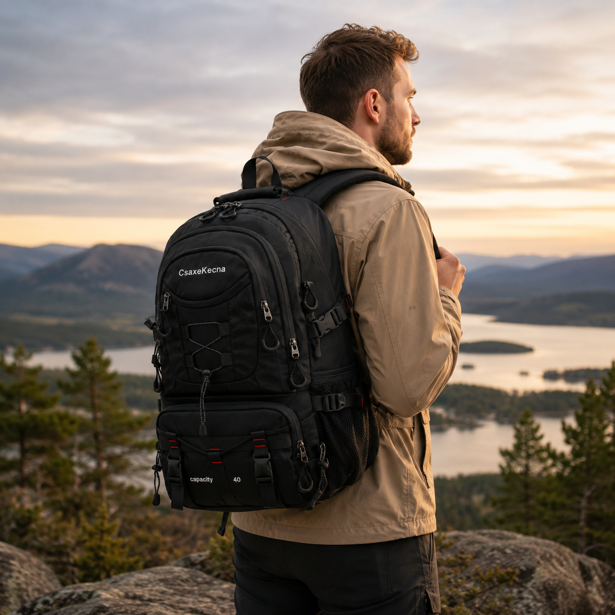 Camp Basel | BergTrail Pro 40L Wanderrucksack mit USB-Anschluss