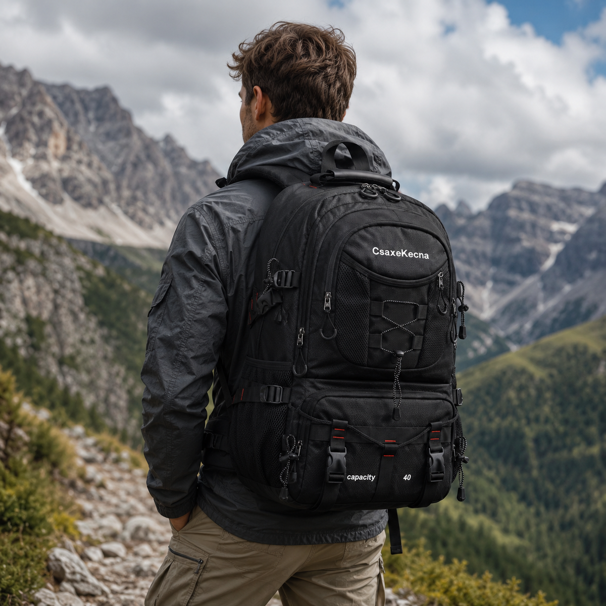 Camp Basel | BergTrail Pro 40L Wanderrucksack mit USB-Anschluss