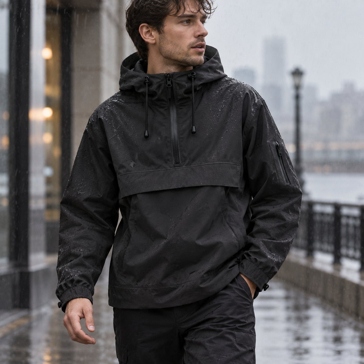 Camp Basel | StormShield Parka Wasserdichter Allwetter-Mantel mit Kapuze