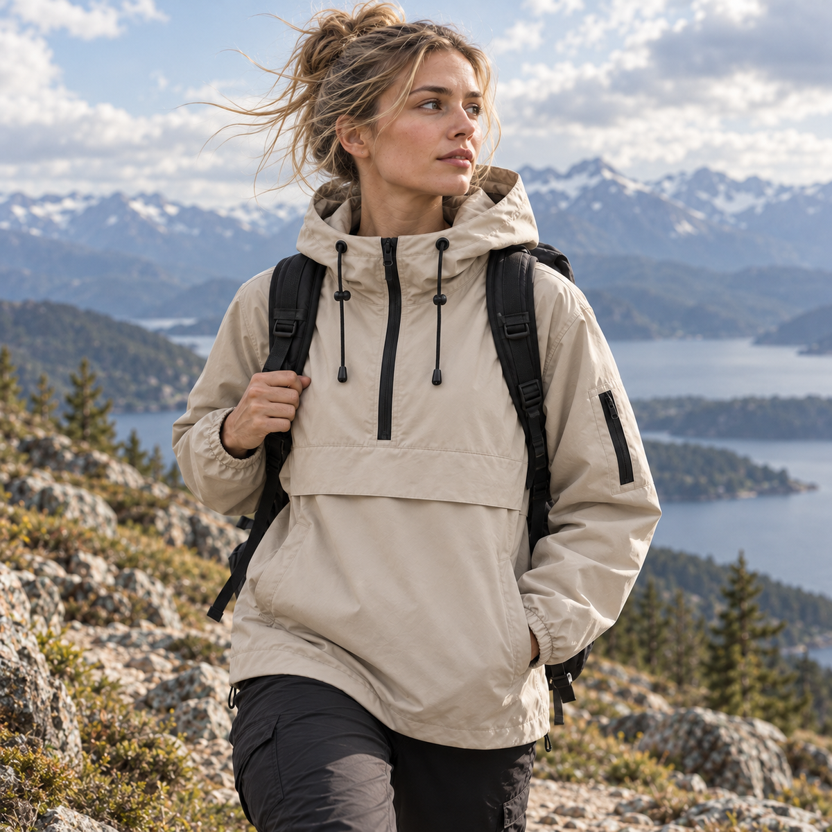 Camp Basel | StormShield Parka Wasserdichter Allwetter-Mantel mit Kapuze