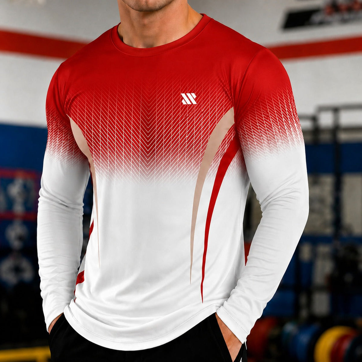 Langarm-Shirt aus Sportgewebe mit UV-Schutz