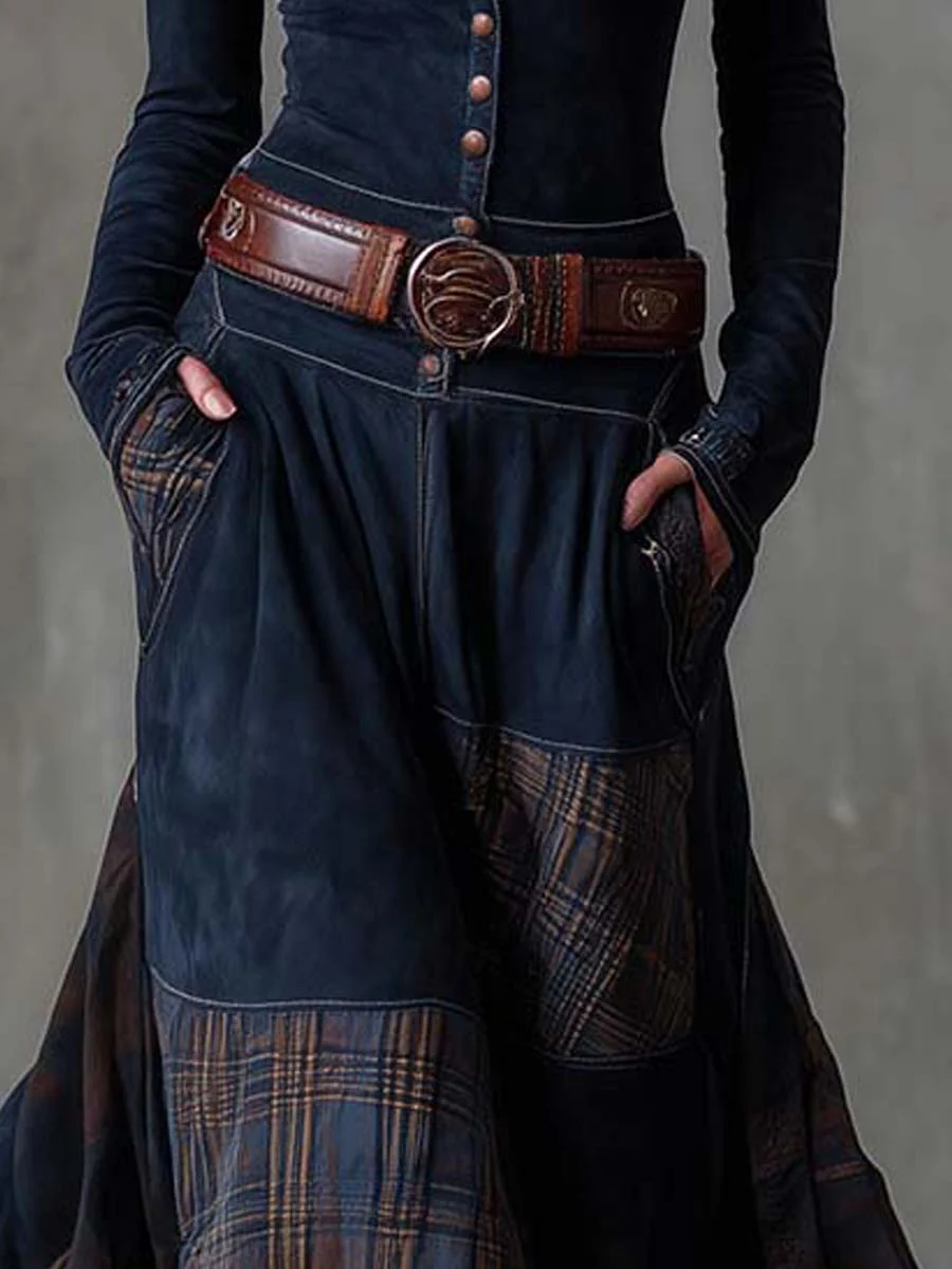 Elisa Maxi Wildleder-Kleid mit Gürtel