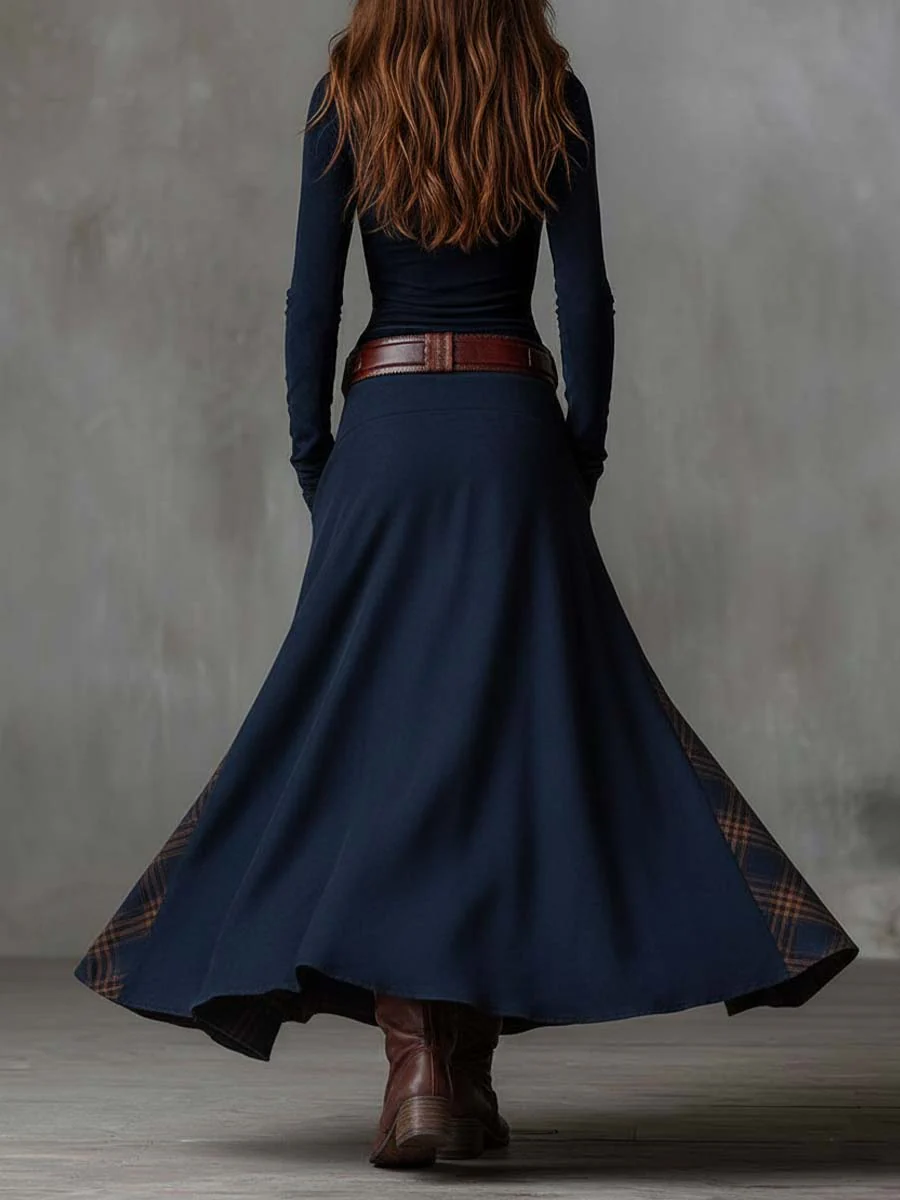 Elisa Maxi Wildleder-Kleid mit Gürtel