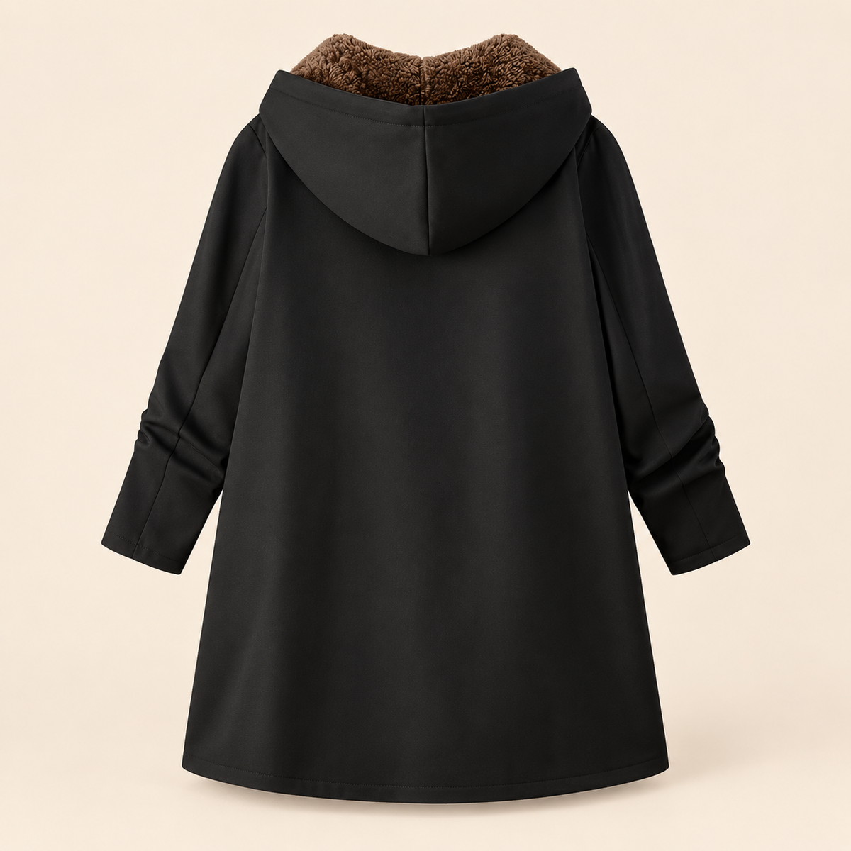 Warmer Kapuzenmantel mit weichem Sherpa-Futter
