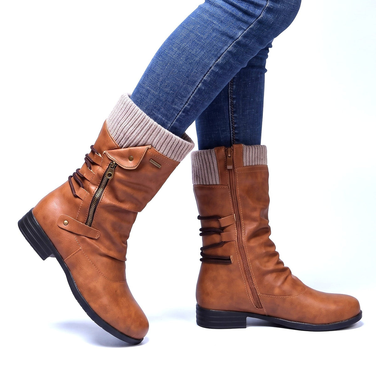 Cassara Stiefel mit Strickbündchen