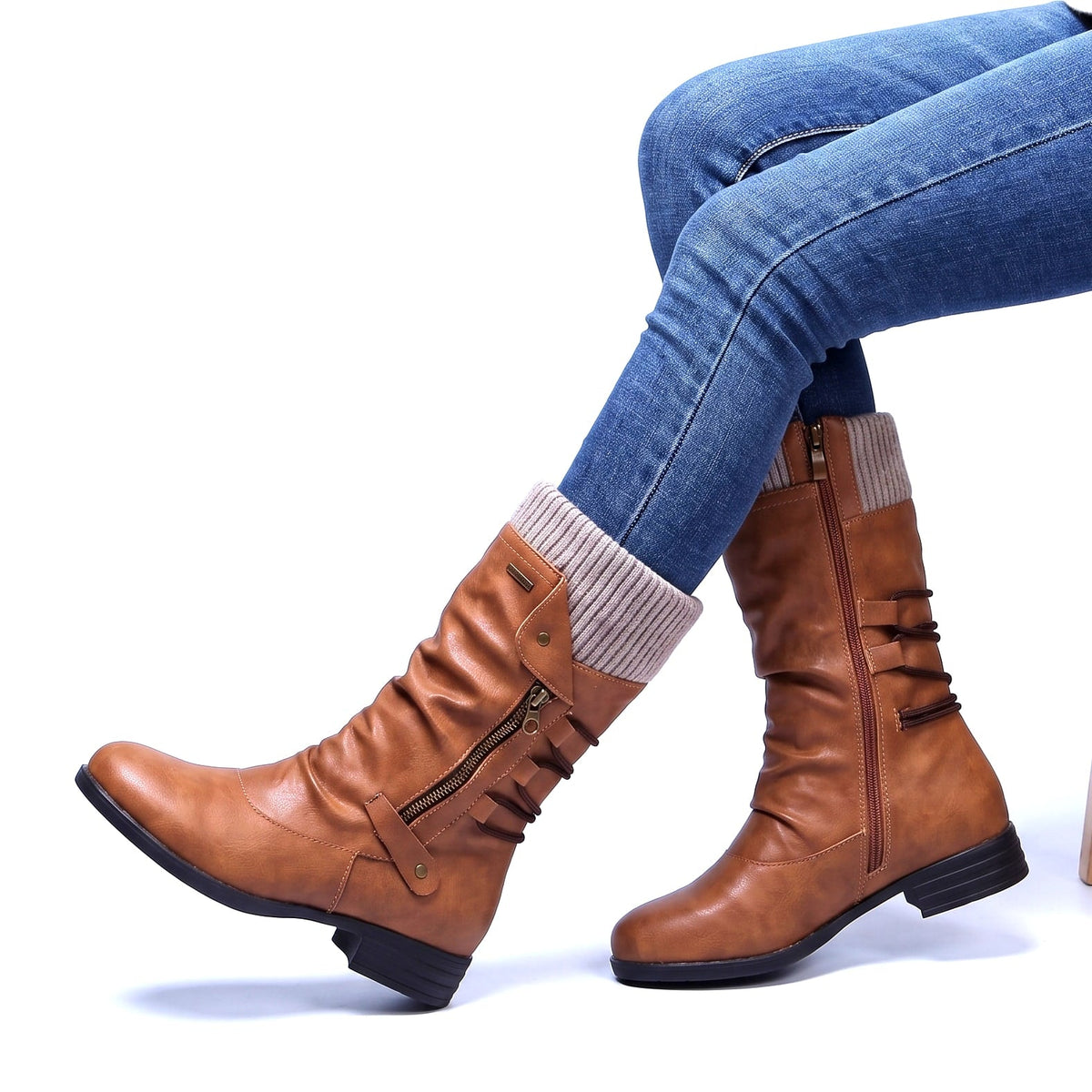 Cassara Stiefel mit Strickbündchen