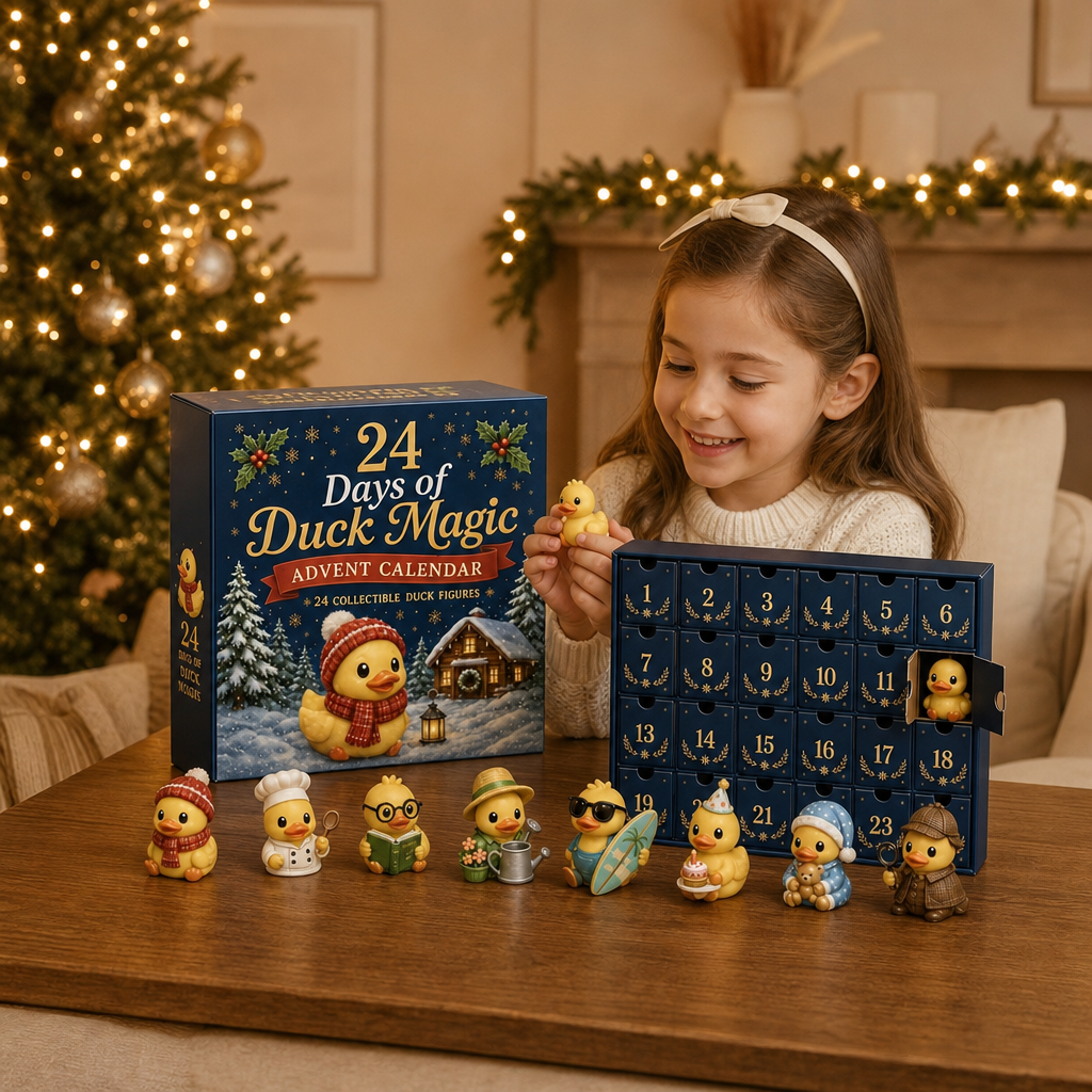 24-Tage-Adventskalender mit magischen Enten und niedlichen Mini-Sammelfiguren