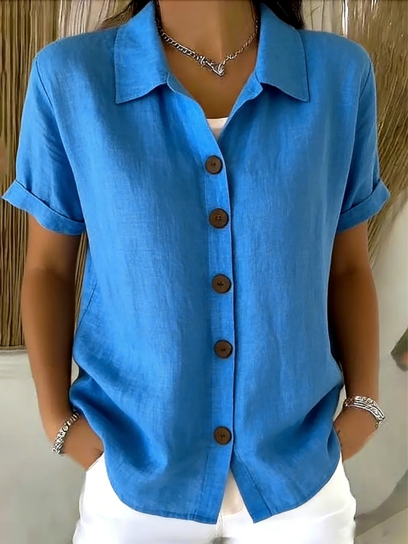 Relaxed Button-Front Shirt