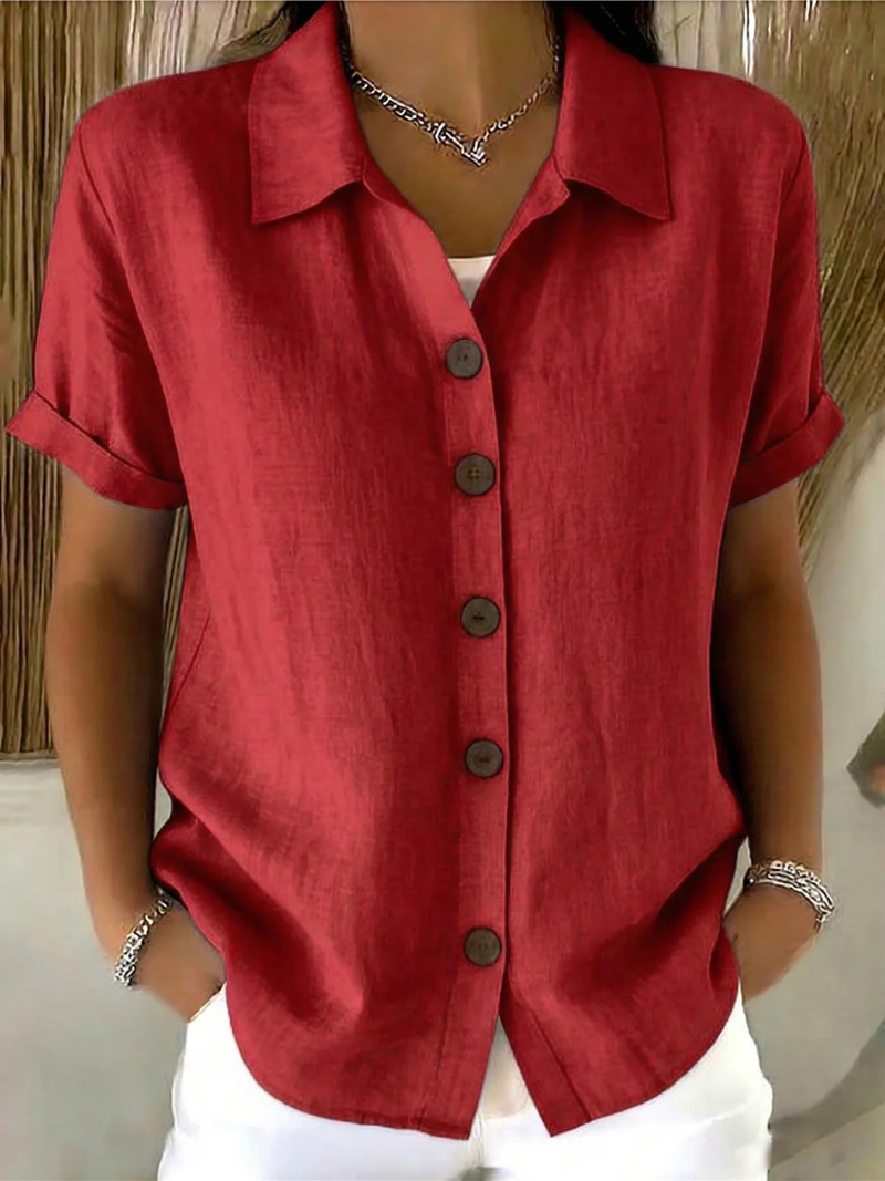 Relaxed Button-Front Shirt