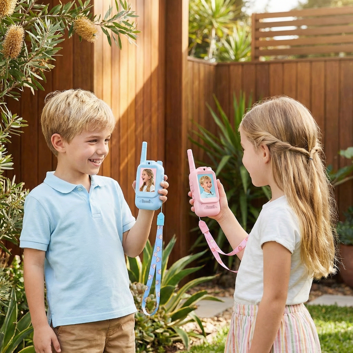 Kinder Video Walkie-Talkie 2er-Pack – Funkgeräte mit Kamera & Bildschirm
