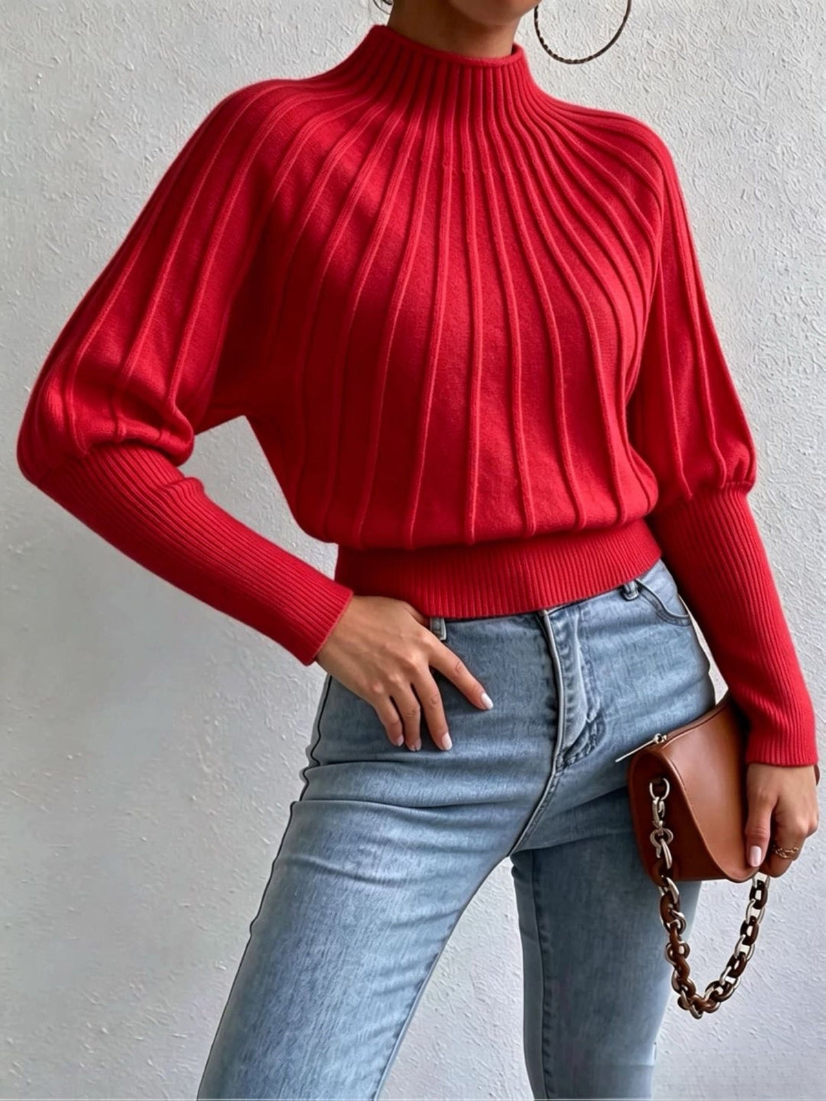 Luna Lässiger Herbst Rollkragenpullover
