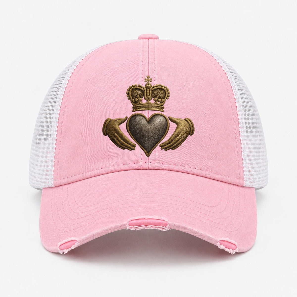 Claddagh Symbol Gewaschene Trucker-Mütze