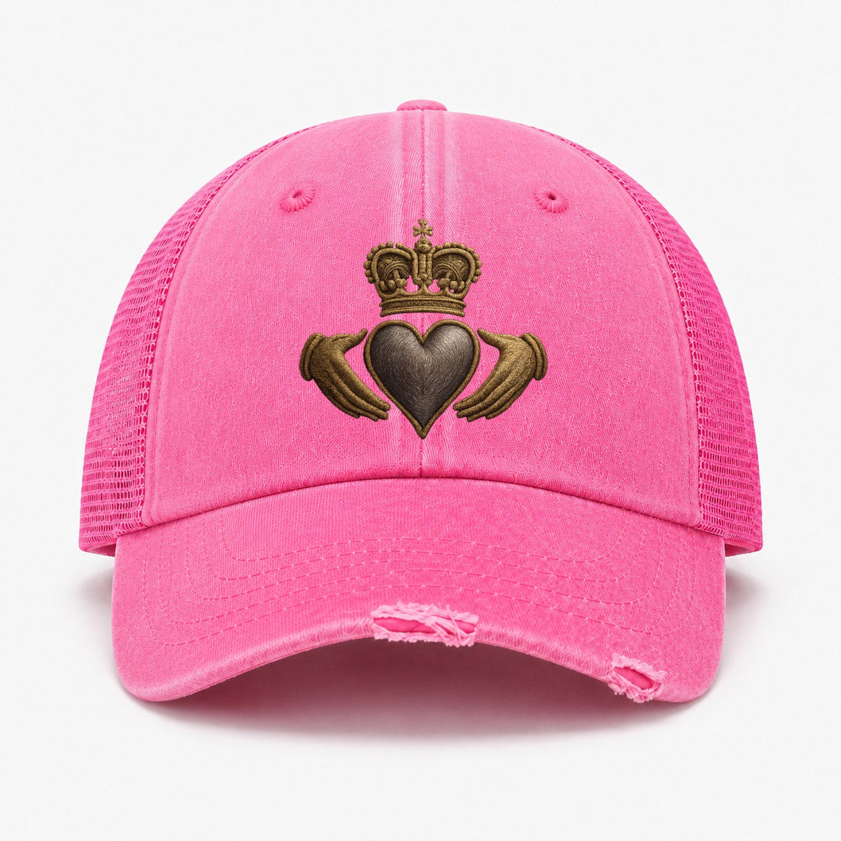 Claddagh Symbol Gewaschene Trucker-Mütze
