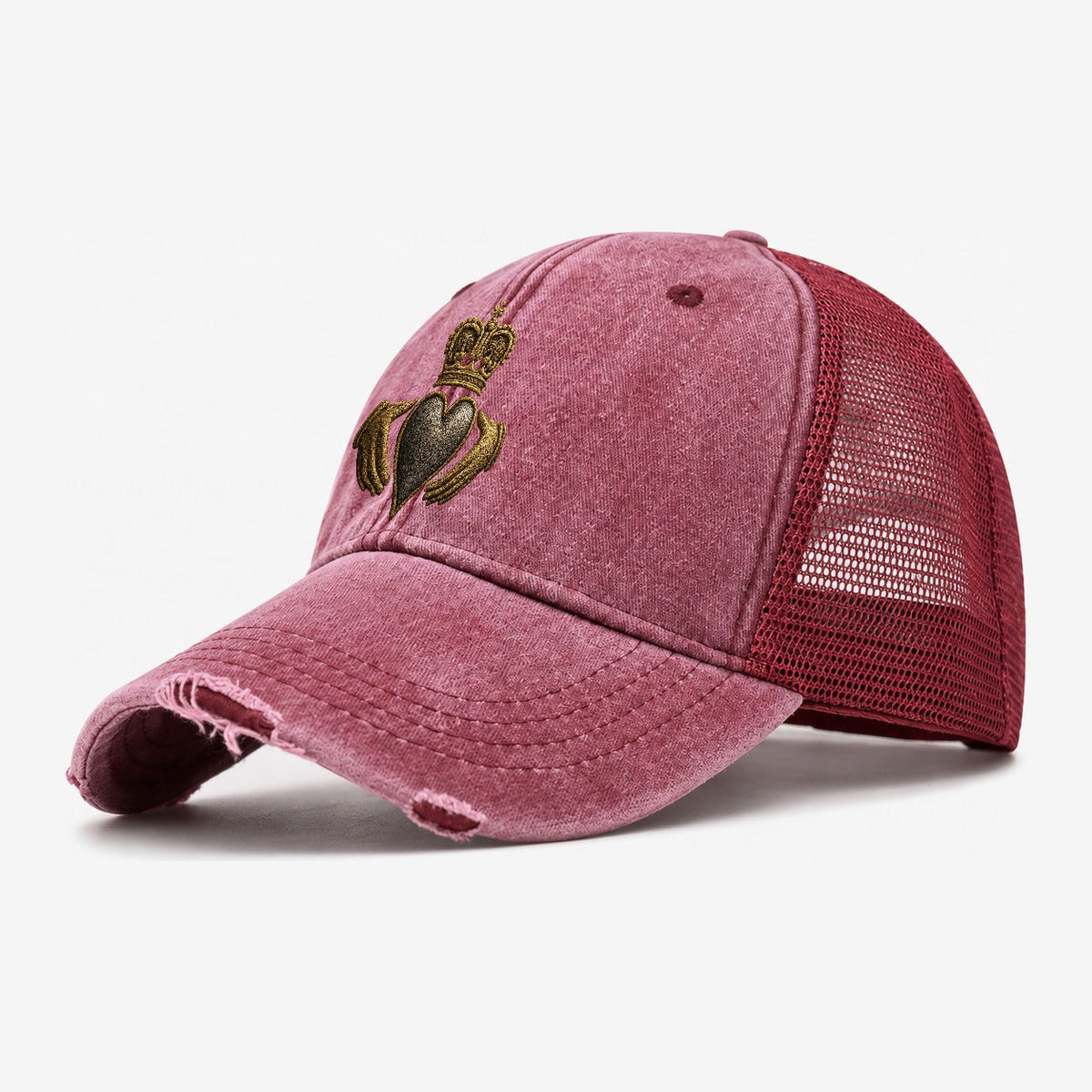 Claddagh Symbol Gewaschene Trucker-Mütze