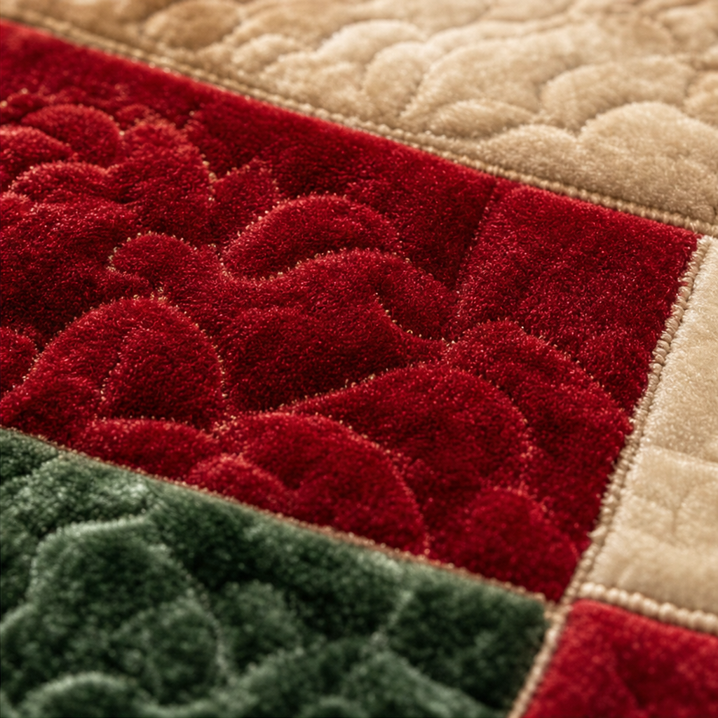 3D-Wirbelquilted Weihnachtsteppich