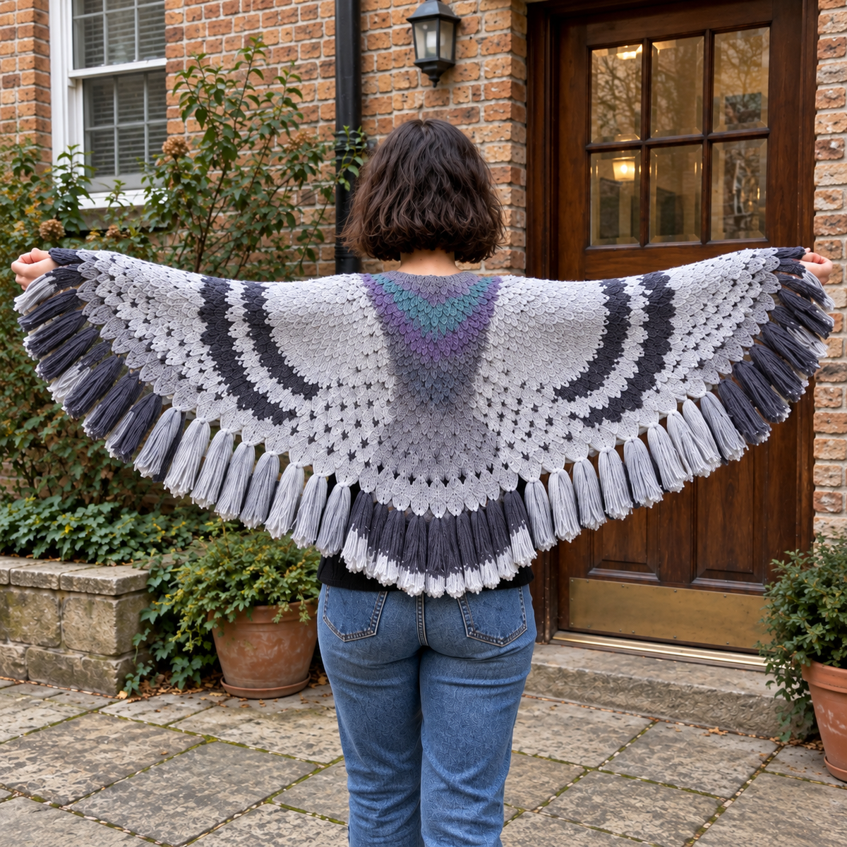 Gestrickter Taubenschal