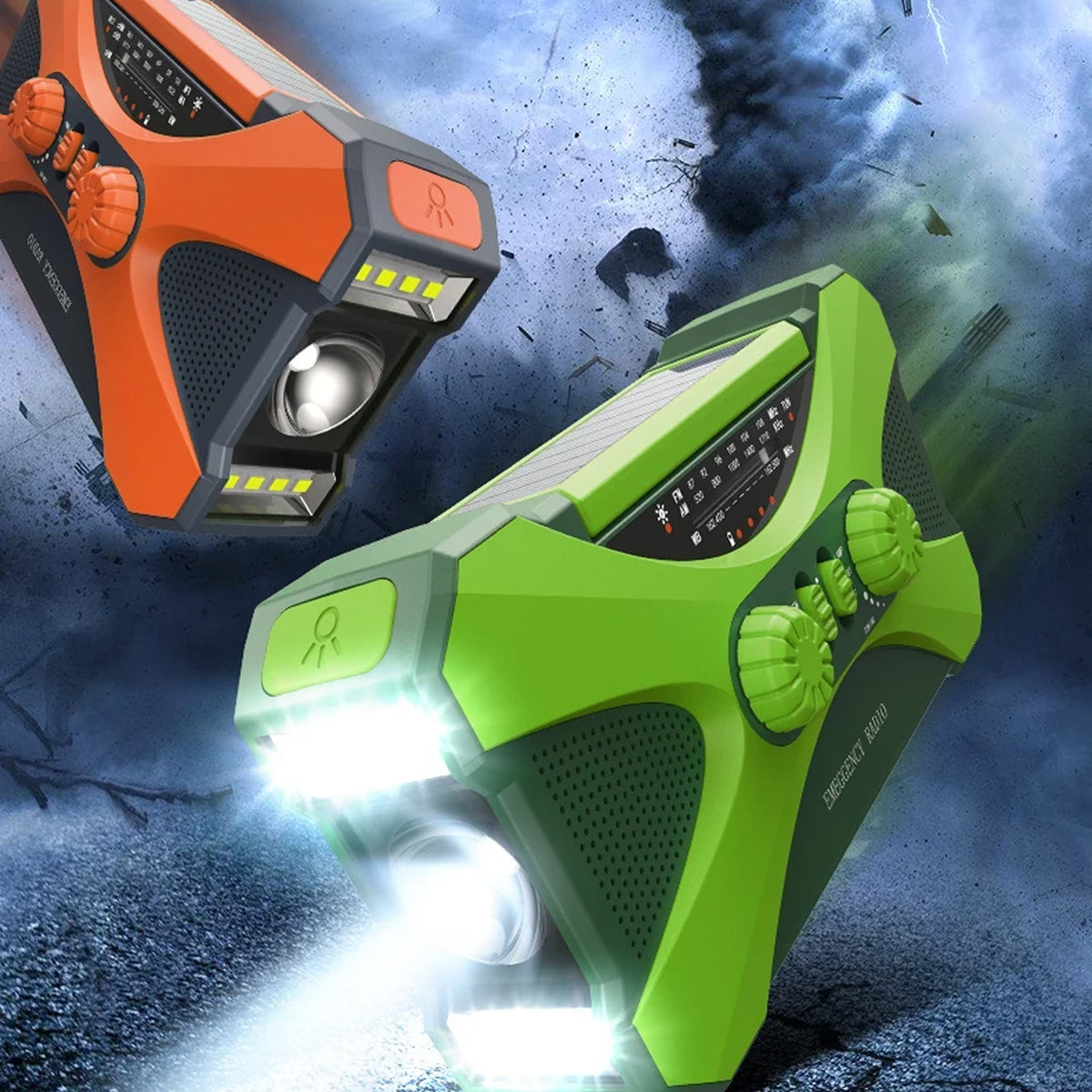 Notfall-Radio mit Handkurbel, Solarpanel und 10000mAh Powerbank