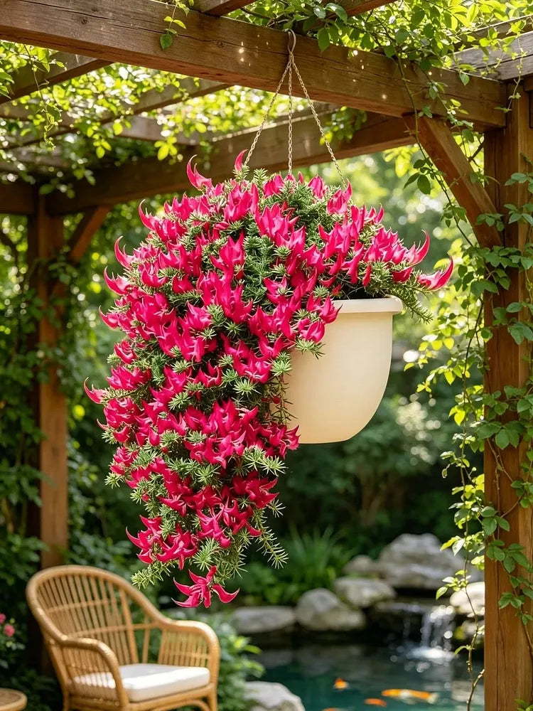 Papageienschnabel-Blumenzwiebeln – Einzigartige kaskadierende Blüten (100 Samen)