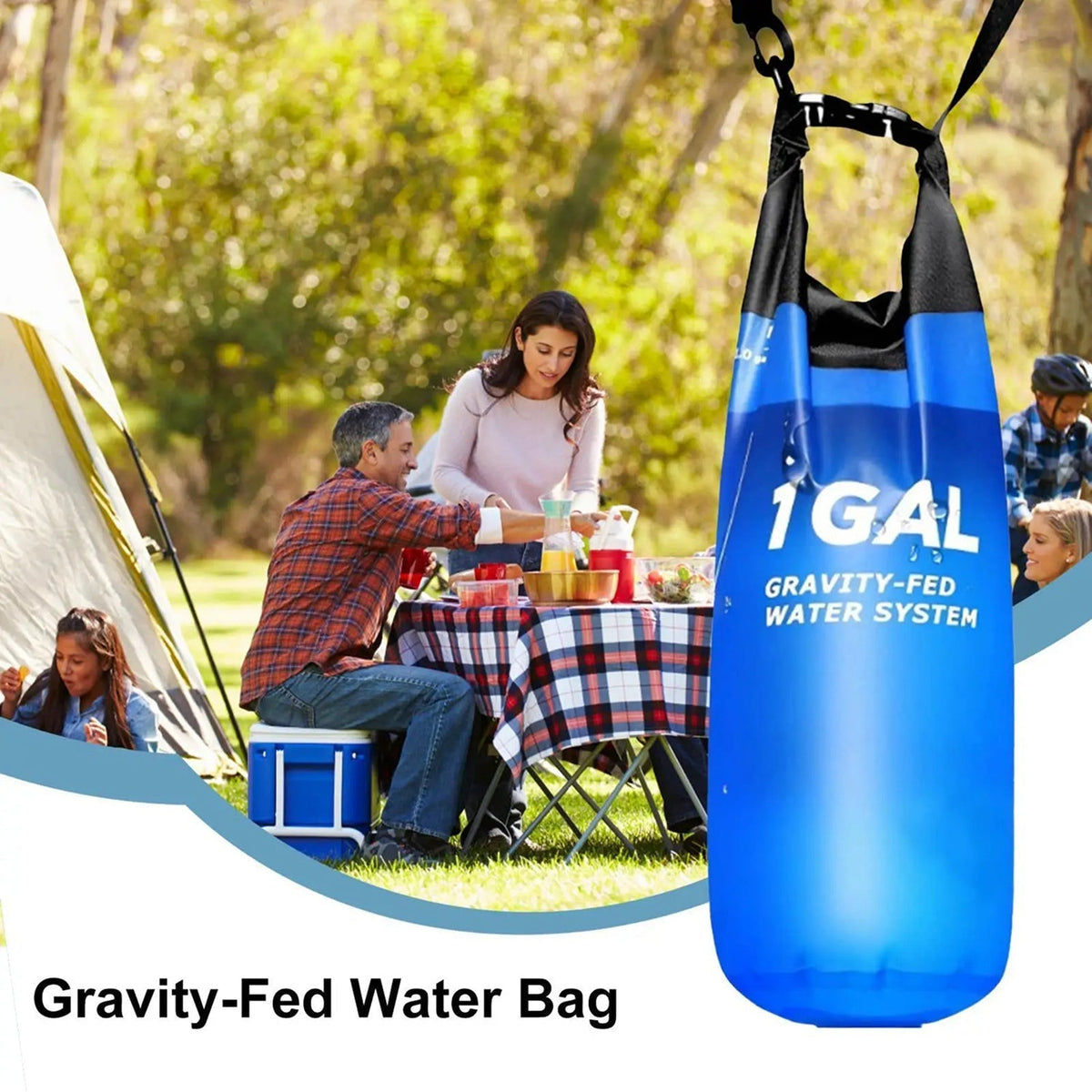 Schwerkraft-Wasserfilter mit 0,01 Mikron Membran, Arbeitsplatten-Filterung, für Camping & Notfälle zu Hause, 1,5L, tragbar