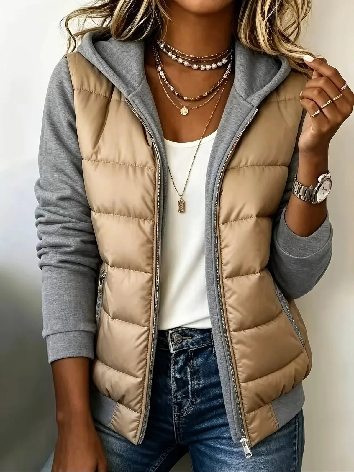 Sabrina Gefütterte Jacke mit Kapuze