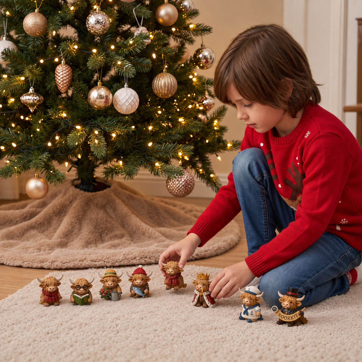 24-Tage Hochlandrind-Adventskalender mit sammelbaren Mini-Figuren