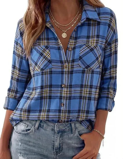 Darcy Damen Western Flanellbluse