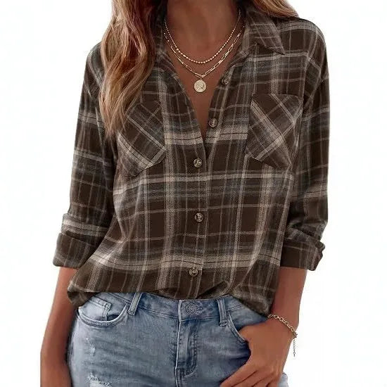 Darcy Damen Western Flanellbluse