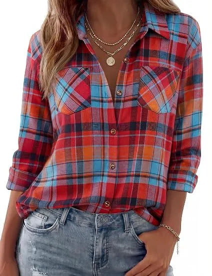 Darcy Damen Western Flanellbluse