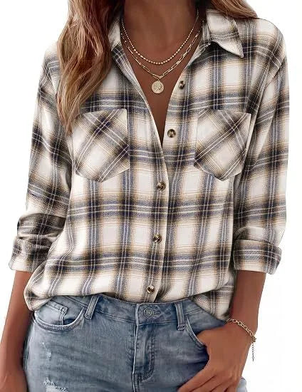 Darcy Damen Western Flanellbluse