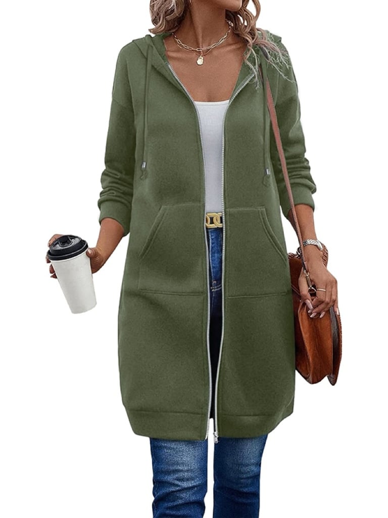 Damen Fleece-Hoodies mit Reißverschluss