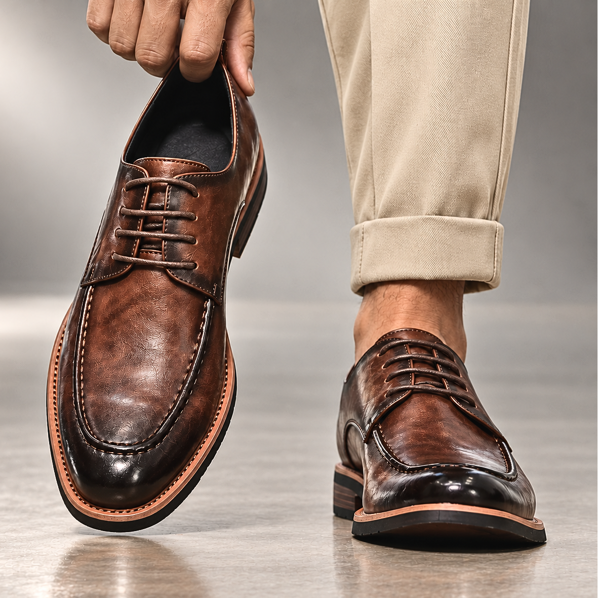 Dante Echte Leder Derby Schuhe