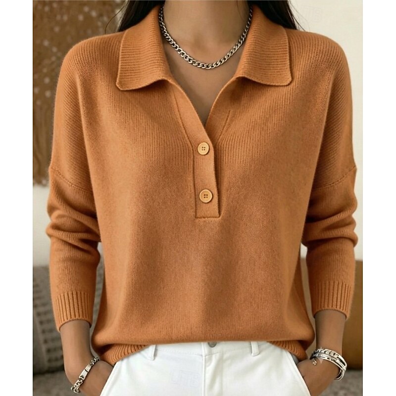 Raffinierter Polo-Pullover mit Kragen