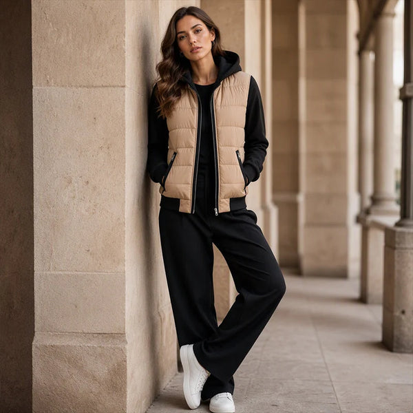 Damen Kapuzenjacke mit Farbblockdesign