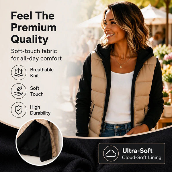 Damen Kapuzenjacke mit Farbblockdesign