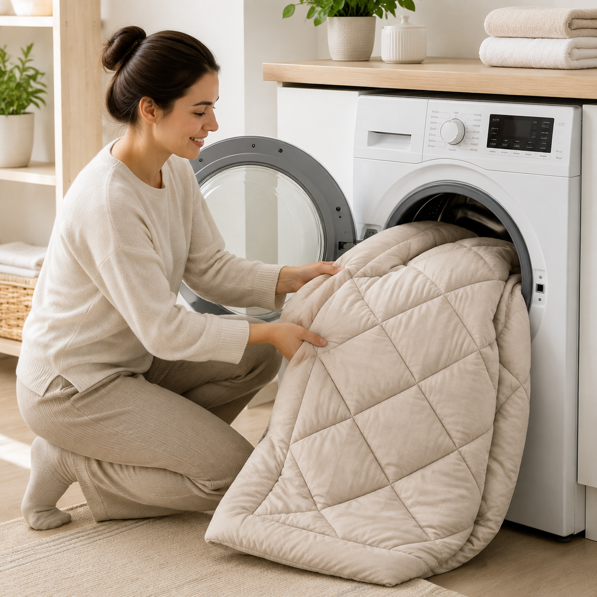 2-in-1-Steppdecke – kein Bettbezug nötig