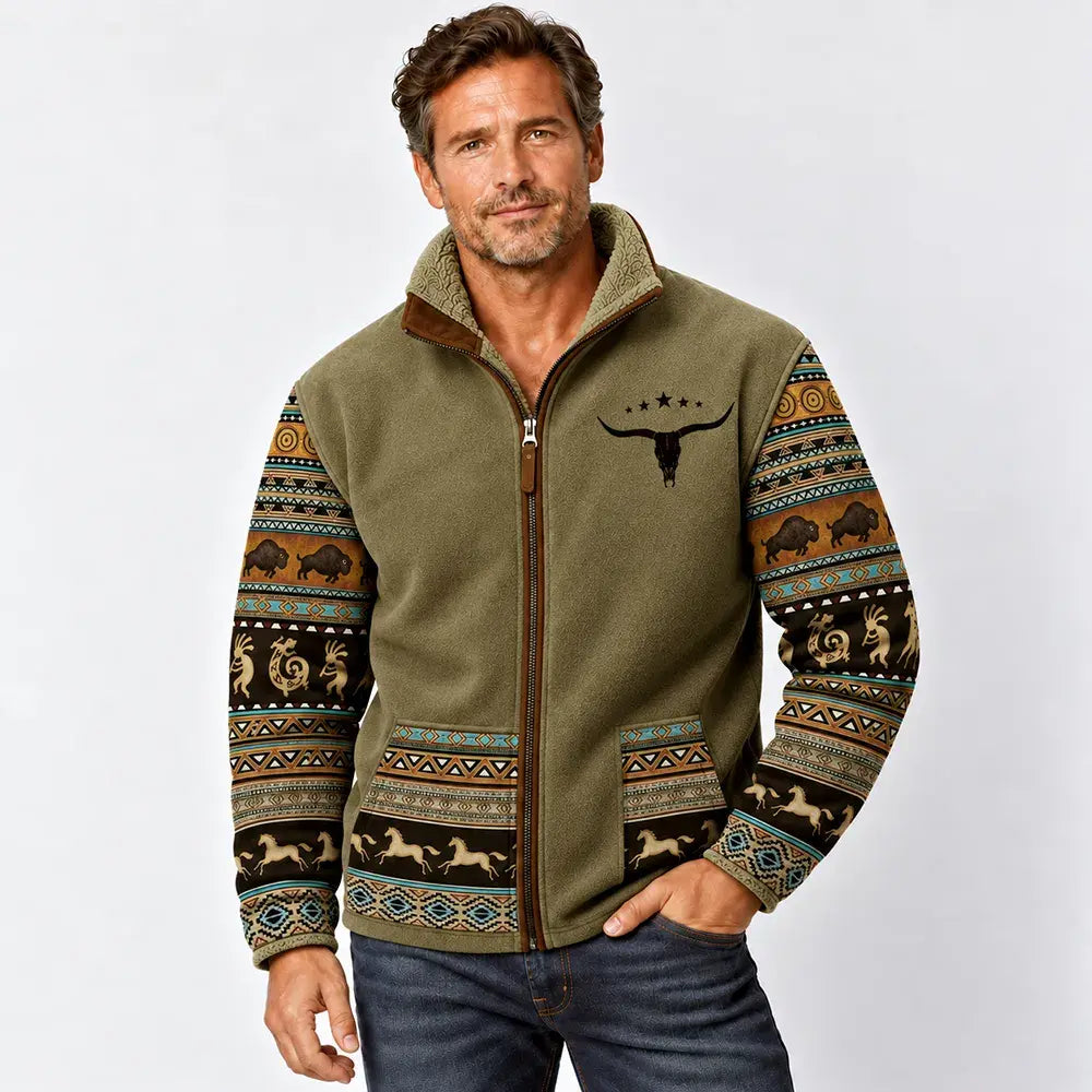 Modernes Herren-Langarmshirt mit 3D-Druck für Herbst/Winter