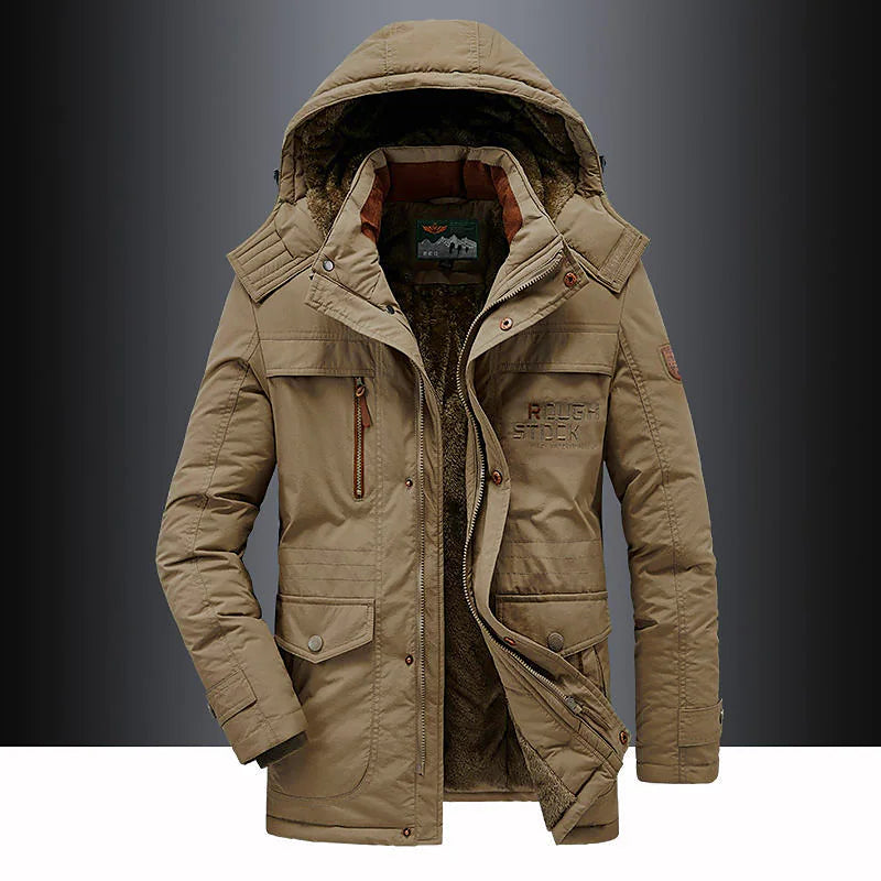 Herren Parka mit Fleece Innenfutter
