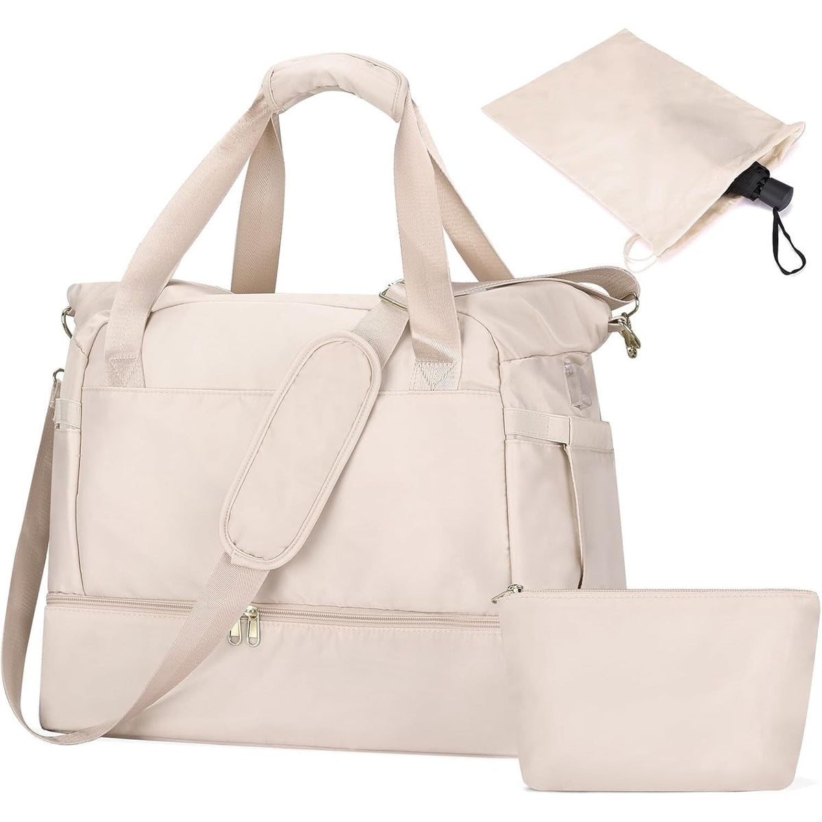 32L Gym- und Weekender-Reisetaschen-Set mit Schuhfach, 3-teilig