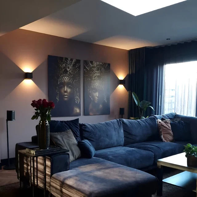 Kabellose Wandleuchte für innen und außen | LED Wandlampe mit Akku und Sensor