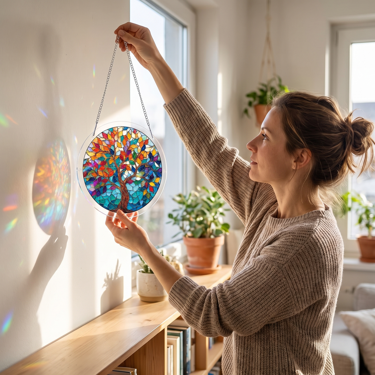 Buntglas-Fensterbild-Puzzle für Fenster